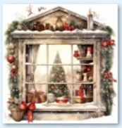 Christmas Window Magnet-Les Petites Croix De Lucie-