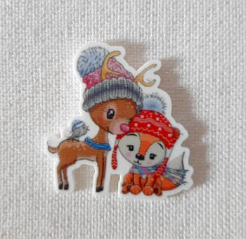Cute Deer Fox And Friend Magnet-Les Petites Croix De Lucie-