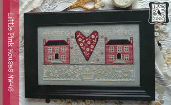 Little Pink Houses-Annie Beez Folk Art-