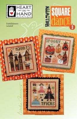 Halloween Square Dance 3 With Embellishments-Heart In Hand Needleart-
