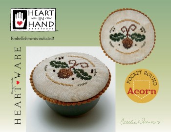 Pocket Round-Acorn-Heart In Hand Needleart-