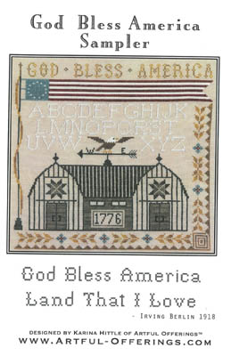 God Bless America Sampler-Artful Offerings-