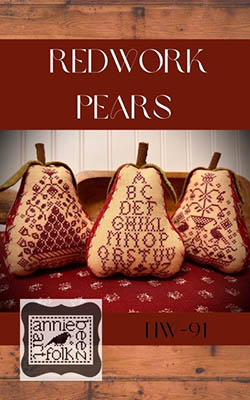 Redwork Pears-Annie Beez Folk Art-