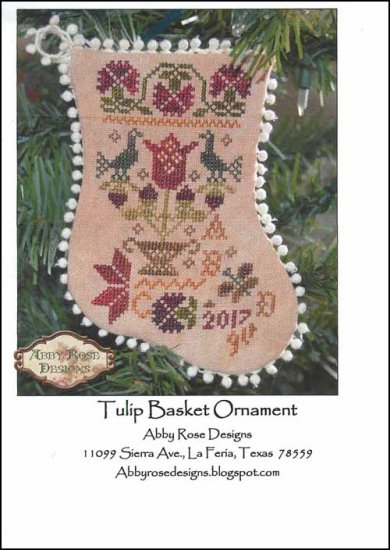 Tulip Basket Ornament-Abby Rose Designs-