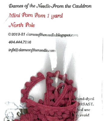North Pole Min Pom Pom (1 Yard)-Dames Of The Needle-